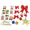 Decorações de Natal Laço de sino Papai Noel Topo de árvore de pinheiro Estrela Enfeites de árvore de Natal Enfeites de Natal