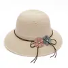 Sombrero para Mujer Verano Cinta Paja Lafite Sombrero para el Sol Moda Sombrero de Sol para Madre Sombrero de Sol de Verano para Mujer
