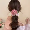 Goma para el pelo floral tipo súper hada de verano para mujer, elástico elegante y con clase para el pelo, accesorio para el cabello de alta gama