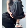 145cm Serie de Colores Dopamina Rosa Seda de Hielo Pantalones Yamamoto Pantalones de Pierna Ancha para Mujer Verano 150 Pantalones Casuales Rectos Pequeños