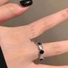Anel de estrela de opala com cor contrastante feminino moda ins personalidade anel para dedo indicador de casal nicho temperamento anel versátil