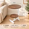 En Stock Mesa Auxiliar Redonda de Doble Capa Simple para el Hogar Soporte de Hierro Forjado Apartamento Pequeño Sofá Mesa de Café de Lujo Pequeño Estante de Almacenamiento