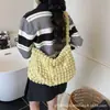 Bolso Nuevo Elegante de Gran Capacidad con Textura Suave, Bolso Cruzado de Hombro Plegado tipo Nube Esponjosa Casual para Viajes y Uso Diario