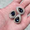 Bola de diamante incrustada con cuentas de cristal de pedrería, cuentas con agujero, cuentas espaciadoras, hechas a mano, material para colgante de pulsera de mano, accesorios de joyería DIY al por mayor
