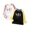 100% AlgodónMianhuatang Camiseta de Manga Larga para Niños Antibacteriana Clase A Algodón Puro Manga Raglán Niños y Niñas Primavera y Otoño Bebé