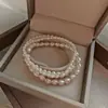 Pulseira de Pérolas de Água Doce Naturais, Não Precisa Remover ao Lavar as Mãos, Pulseira de Pérolas Arroz Prata de Lei 925, Atacado