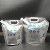 Bolsa tipo bandolera de papel de aluminio de 2.5L/5L personalizada con agua rica en hidrógeno, auto-soportable, para beber, se puede equipar con un grifo