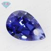 Huagang Gema Circonita Azul Tanzanita Media en Forma de Pera Piedra Nudista de un Agujero con Agujero Gema Tanzanita Artificial en Forma de Gota