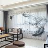 Cortina para Toda la Casa Estilo Chino Nuevo Estilo Chino Zen Loto Salud Belleza Club de Mujeres Casa de Té Pantalla para Ventana con Sombra
