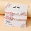 Día de la Madre Pulsera de Cuentas de Arroz Rosa Flor de Durazno Para Padres e Hijos conjunto Estilo Ins Mamá Carta Pulsera de Acrílico Moda Venta al por Mayor