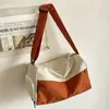 Bolsa Boston casual de gran capacidad, nuevo estilo de viaje de invierno 2026, bandolera/bolso cruzado de moda con bloques de color para mujer