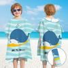 Bata de baño de secado rápido con cremallera para niños, niñas, estudiantes, toalla absorbente para nadar, capa, playa, orilla del mar, bata de baño con capucha