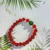 Pulseira de Contas de Ágata Vermelha Natural Estilo Antigo para Mulheres no Ano do Zodíaco, Pulseira de Contas Multi-Voltas DIY Estilo Igual ao de Zhao Lusi Venda por Atacado