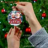 Decoración Navideña Transfronteriza para Fiesta Colgante para Espejo Retrovisor de Coche Serie Plana de Acrílico de Santa