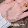 Collar de Gemas con Espinas Irregulares Brillantes Diseñador Chapado en Oro de 18K Hueso Zircón Gargantilla Pulsera