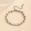 Pulseira Ajustável em Aço Inoxidável em Forma de U Ferradura, Nova, em Forma de Coração, Longa e Curva, Transfronteiriça, para Homens e Mulheres, Suporta Gravação