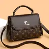 Bolso Retro para Mujer, Bolso Cruzado de Material de Flores Antiguas, Nuevo Bolso de Hombro tipo Satchel Versátil de Gran Capacidad de Gama Alta, Bolso para Madres de Mediana Edad