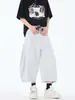 Versátiles Pantalones Cortos de Mezclilla Lavada Estilo Retro Americano para Hombre, Nuevo Estilo High Street Verano 2025, Corte Holgado, Largo de Siete Puntos