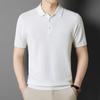 Polo Masculina de Algodão Puro de Alta Qualidade Manga Curta Camiseta de Lapela de Alta Qualidade Verão Masculino Business Casual Tops Masculinos Atacado