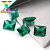 Gema Nano Artificial Verde Retangular em Ângulo Reto 2*4-6*8mm Pedra Solta Encerada Retangular Acessórios para Joias