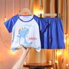 Pijama Infantil Verão Manga Curta Meninos Fino Fofo Princesa Crianças Médias e Grandes Meninas Desenho Animado Pijama Conjunto de Roupas para Casa