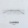 Armazón de Titanio Ultraligero 4.9g Gafas de Prescripción Ovaladas para Mujer, Estilo Crema, Cat-Eye Artístico Retro sin Armazón, Se Pueden Personalizar con Lentes de Prescripción