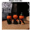 Abóbora Mini Diabinho Estilo Cavalheiro Decoração de Estatueta Atmosfera de Casa Decoração de Mesa de Festa Ornamento