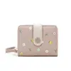 Cartera Pequeña Tipo Sobre Chanel para Mujer, Monedero para Niñas, Cartera con Múltiples Ranuras para Tarjetas, Cartera Corta con Cremallera