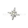 Pendientes de Aleación de Titanio F136 Nuevos Clavos para Hélice Auricular de Estrella de Ocho Puntas Completamente Diamantados Zirconia 5A Montados a Mano Joyería de Estrella Polar Tallada