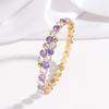 Pulsera de moda transfronteriza pulsera de joyería para mujer pulsera acero inoxidable con taladro hueco hebilla de acero titanio joyería simple coreana