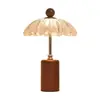 Lámpara de Escritorio de Madera Maciza Lámpara de Mesita de Noche para Dormitorio Estilo Retro Francés Vintage Lámpara de Ambiente Lámpara Eterna de Boda un Par Regalo Cálido para el Hogar