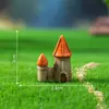 Paisagem em miniatura, castelo retrô criativo estilo europeu, decoração de jardinagem, enfeites DIY, acessórios para pendurar, decorações para terrário, pequenas figuras