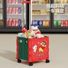 Carrito de compras portátil, ligero y plegable, pequeño y nuevo, con crayones auténticos de Año Nuevo, para el hogar, carrito de compras para supermercado