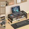 Soporte para computadora, elevador para laptop, soporte de enfriamiento, base para escritorio de oficina, diseño extraíble, adecuado para habitaciones de residencia estudiantil, proporciona altura adicional y espacio de almacenamiento
