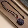 Collar Tradicional de Cuentas de Incienso para Mujer, Una Pieza con Colgante Tallado de Zorro y Etiqueta de Incienso, Adecuado para Reventa