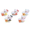 Gato de Cola Larga de Dibujos Animados de Cola 3D Accesorios Hechos a Mano para Bricolaje Pegamento de Crema Resina Materiales de Piezas Pequeñas Venta al por Mayor