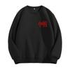 Sudadera Pesada de Cuello Redondo para Hombre Otoño e Invierno Nueva Moda Holgada Talla Grande Top Casual Negro Pulóver de Moda Nacional