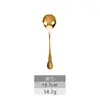 Juego creativo de cubiertos occidentales de acero inoxidable 304 color oro titanio, forma de gota de agua: cuchillo para bistec, cuchillo de postre, cuchara de café