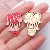 Día de San Valentín Corazón con Forma de Flor de Rosa Aceite Goteado Aleación Colgante DIY Pulsera Collar Llavero Pendiente Joyería Accesorios