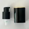 Bomba de Prensa de Cabeza con Boquilla Exterior Cromada de ABS de 18 Dientes al por Mayor Bomba para Base de Maquillaje/Loción Bomba para Producto de Belleza y Cuidado de la Piel