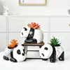 Dongheng Maceta de Animales Estilo Japonés y Coreano Maceta Mini Pulgar Adornos Set de Búho Cambio de Horno Maceta para Suculentas con Base
