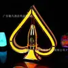 Suporte de Vinho Luminoso Bar Base para Champanhe Licor Display Xo Espada Rack de Vinho Laser Ktv Suporte de Vinho Ás de Espadas