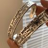 Plata tailandesa material de cobre vintage pareja graffiti pulsera de alta calidad diseño de nicho ins femenino lujo ligero exquisito estilo frío