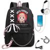 Nueva mochila escolar de anime para estudiantes, adolescentes y niñas, con temática de espías y juegos de rol.
