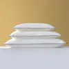 Núcleo de Almohada 100% Algodón, Algodón Puro de 60 Hilos, Almohada Suave que Protege el Sueño, Almohada Clase A para Mamás, Bebés y Niños, Almohada Baja para Dormitorio Estudiantil, Par
