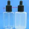 Botella de Aceite Esencial Cuadrada Plana de 30ML con Atomizador Tapa de Rosca de Presión Gotero Botella de Líquido Original Sub-embotellado Cosmético