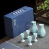 Conjunto de vinho de vidro de licor cerâmico Maotai Goblet Company Conjunto de presentes de negócios Dispensador de vinho Impressão de fábrica de vinho LOGOTIPO