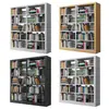 Estante, livraria, biblioteca escolar, estante de aço, expositor de informações de face única e dupla, porta-arquivos, estante para sala de leitura, prateleira de ferro