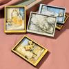Ímã de geladeira com adesivo de moldura de foto de madeira multicamadas, decoração de pintura a óleo criativa de desenho animado tridimensional, ímã de geladeira atacado