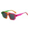 Gafas de Sol Irregulares de Doble Puente Ins Moda Europea y Americana Desfile de Moda Gafas de Sol con Sentido de Alta Gama Gafas Planas de Moda Punk Personalizadas